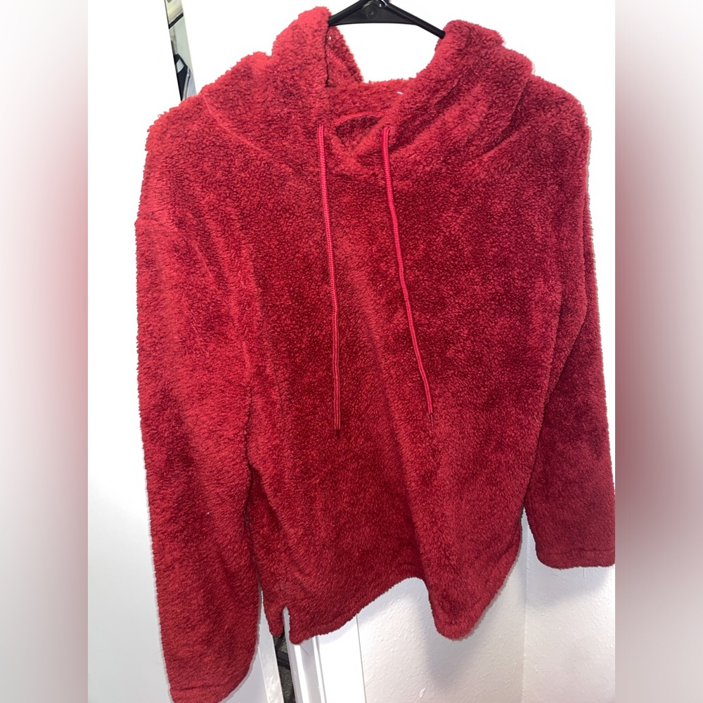 Furry red hoodie